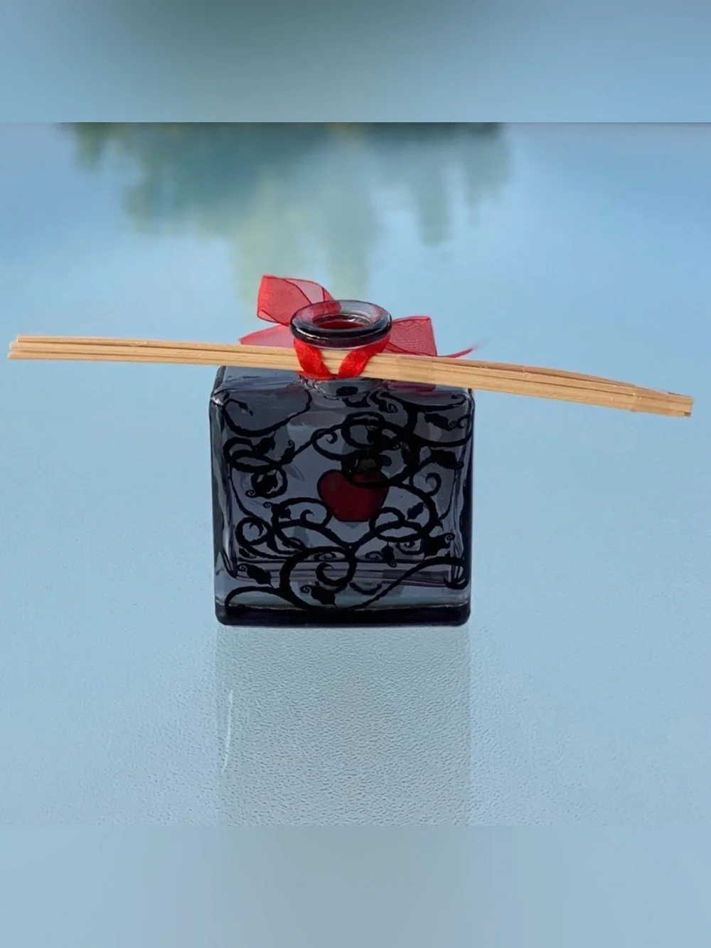 Disney Snow White Red Apple Glass Bottle Reed Essential Oil or Incense Diffuser